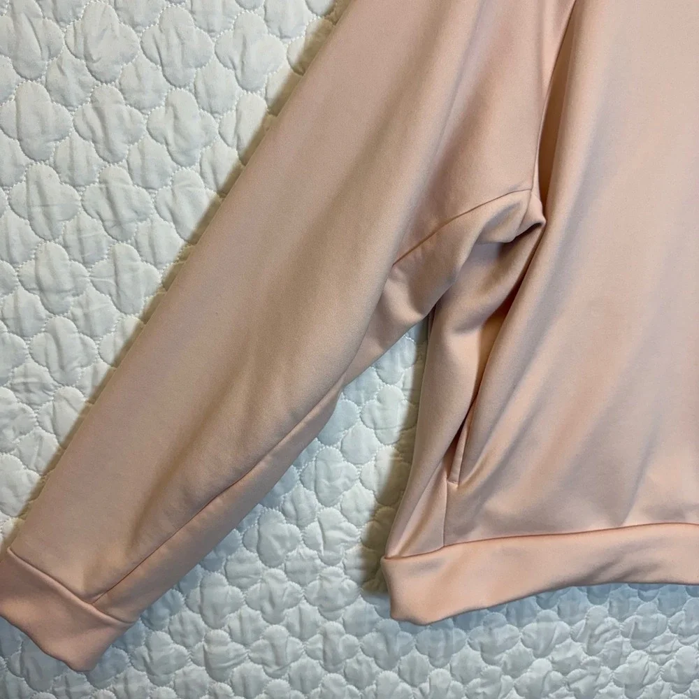 Nike Women's Pink Quarter Zip Super‎ Soft Pullover Sweatshirt Size Medium